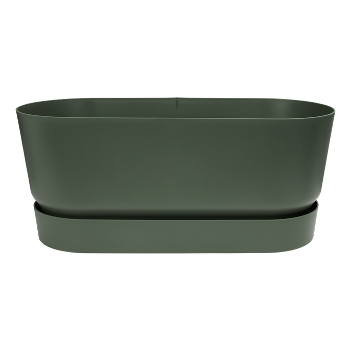 greenville terrace trough 80cm wheels leaf green